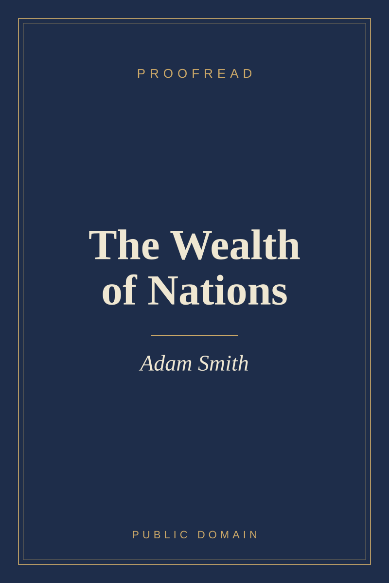 The Wealth of Nations cover